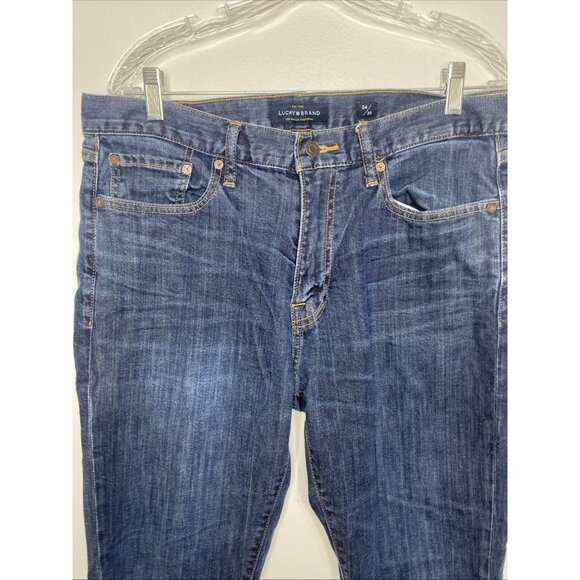 Lucky Brand Mens 34 x 30 410 Athletic Slim Leg Stretch Denim Jeans Medium Wash - Picture 2 of 13